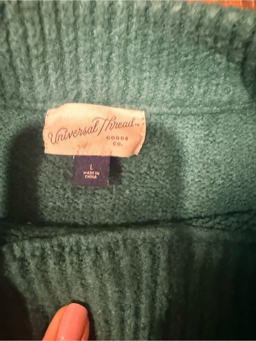 Alpine green Crewneck Sweater with Alpine Hotel Graphic Sz L - Picture 3 of 4
